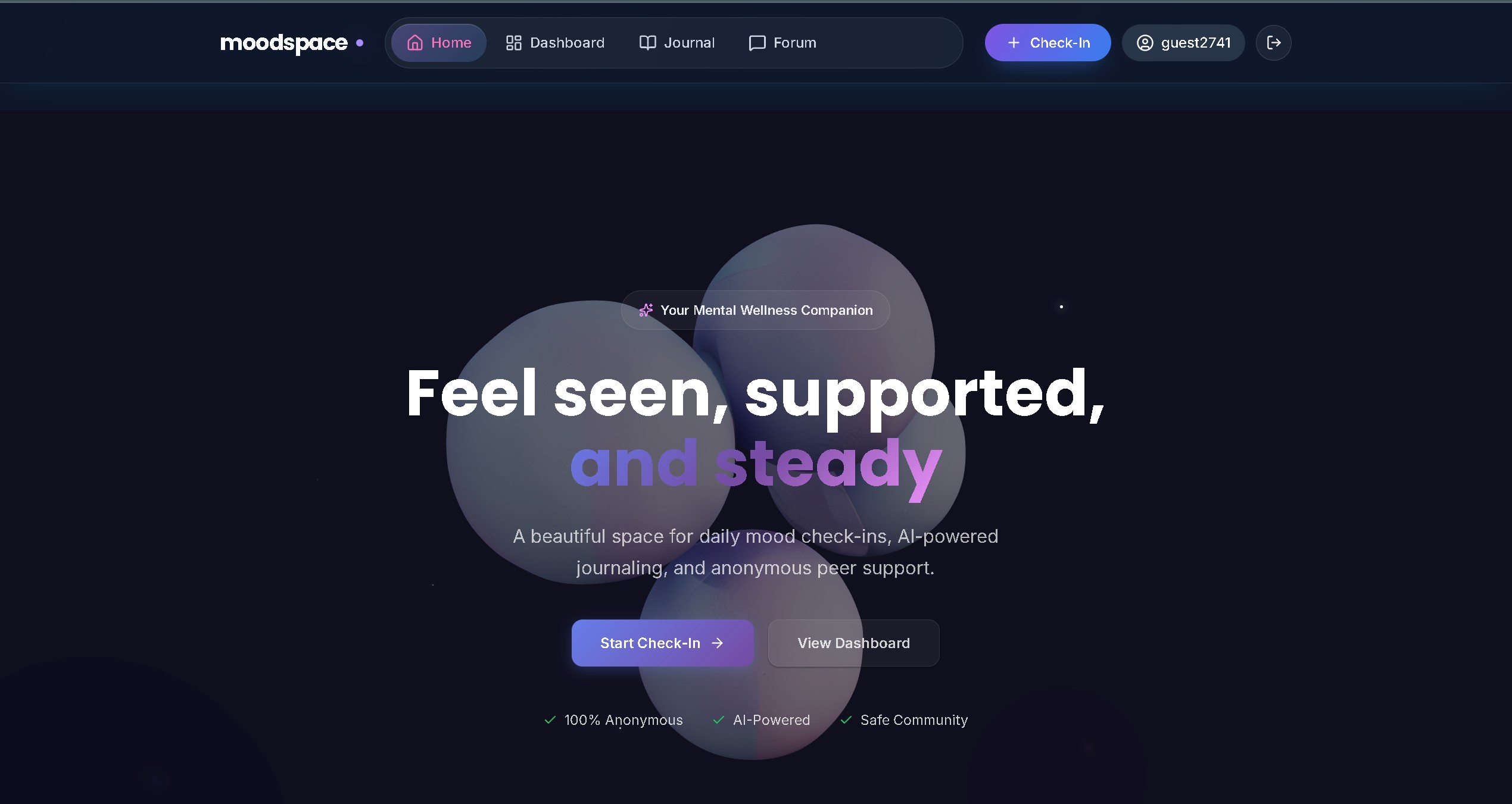 MoodSpace project preview screenshot